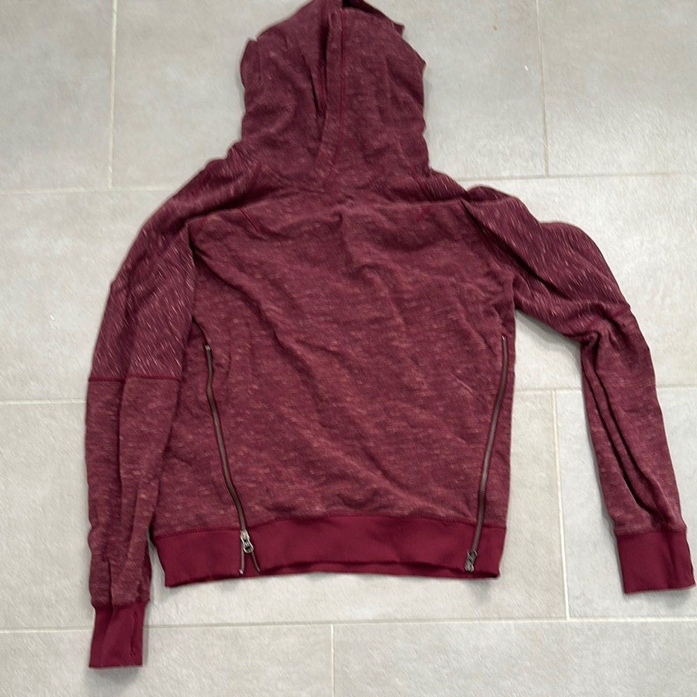 Lululemon Maroon Hoodie with Zipper Details